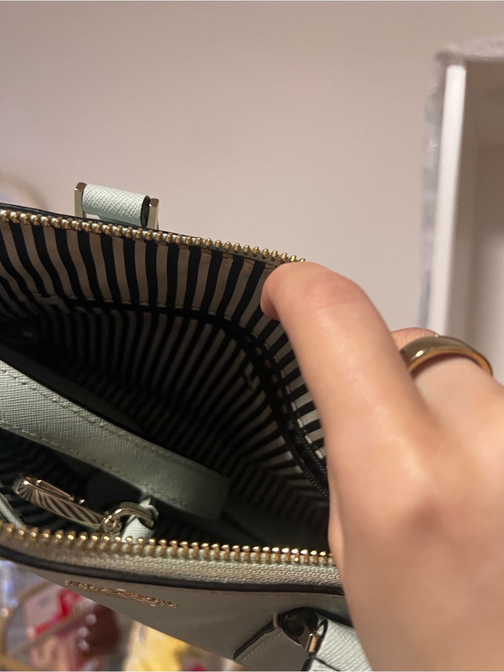Kate Spade Mint Leather Top-Handle Mini Satchel - Picture 3 of 4